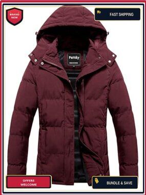 Women's Quilted Cropped Puffer Coat Waterproof Warm Winter Parka Removable Hood